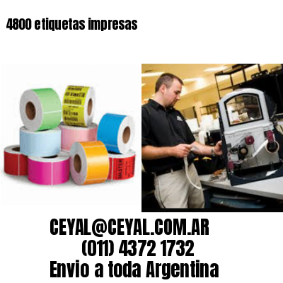 4800 etiquetas impresas