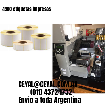 4900 etiquetas impresas