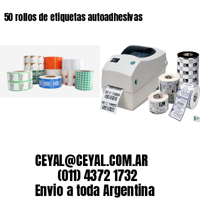 50 rollos de etiquetas autoadhesivas
