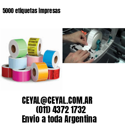 5000 etiquetas impresas