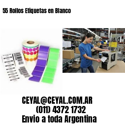 55 Rollos Etiquetas en Blanco