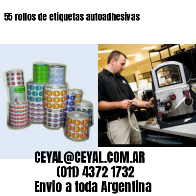 55 rollos de etiquetas autoadhesivas
