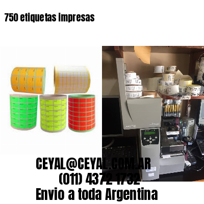 750 etiquetas impresas