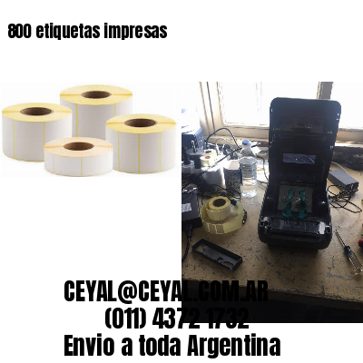 800 etiquetas impresas