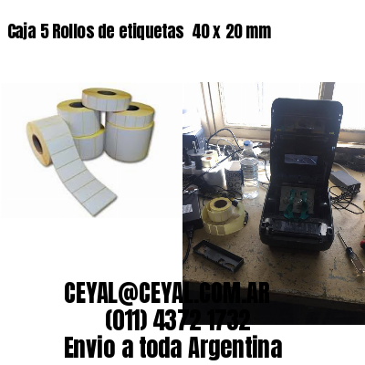 Caja 5 Rollos de etiquetas 	40 x 20 mm