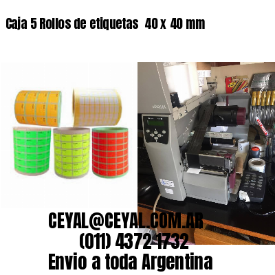 Caja 5 Rollos de etiquetas 	40 x 40 mm