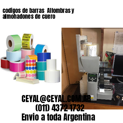 codigos de barras 	Alfombras y almohadones de cuero