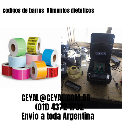 codigos de barras 	Alimentos dieteticos