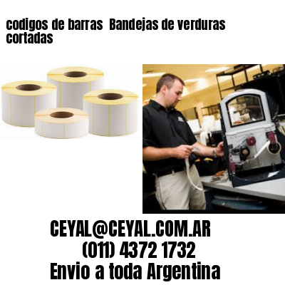 codigos de barras 	Bandejas de verduras cortadas