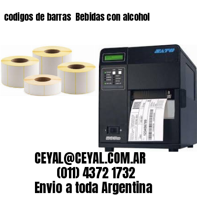 codigos de barras 	Bebidas con alcohol