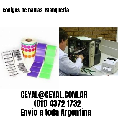 codigos de barras 	Blanquería