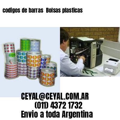 codigos de barras 	Bolsas plasticas