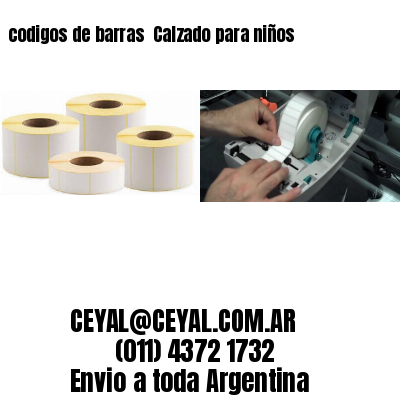 codigos de barras 	Calzado para niños