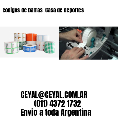 codigos de barras 	Casa de deportes