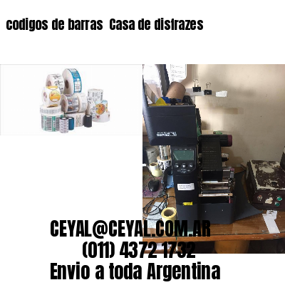 codigos de barras 	Casa de disfrazes