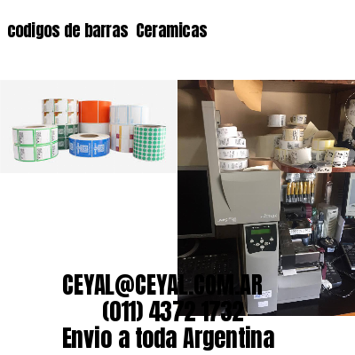 codigos de barras 	Ceramicas