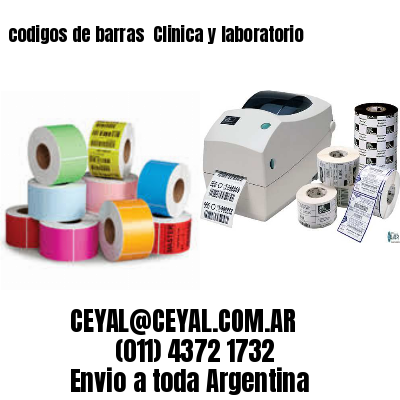 codigos de barras 	Clinica y laboratorio