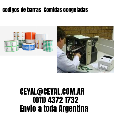 codigos de barras 	Comidas congeladas