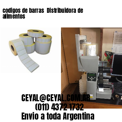 codigos de barras 	Distribuidora de alimentos