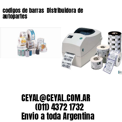 codigos de barras 	Distribuidora de autopartes