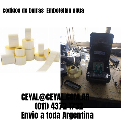 codigos de barras 	Embotellan agua