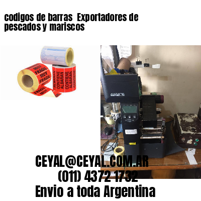 codigos de barras 	Exportadores de pescados y mariscos