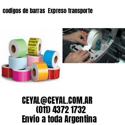 codigos de barras 	Expreso transporte