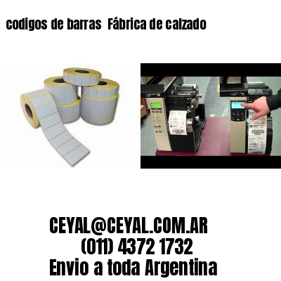 codigos de barras 	Fábrica de calzado