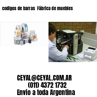 codigos de barras 	Fábrica de muebles