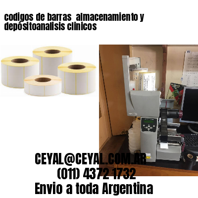 codigos de barras 	almacenamiento y depósitoanalisis clinicos