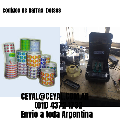 codigos de barras 	bolsos