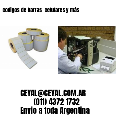 codigos de barras 	celulares y más
