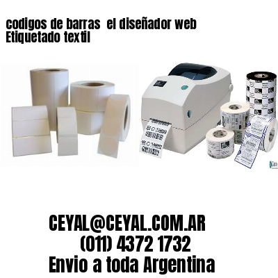 codigos de barras 	el diseñador web Etiquetado textil