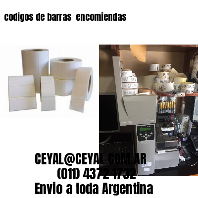 codigos de barras 	encomiendas