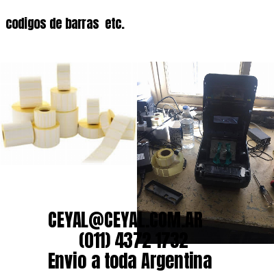codigos de barras 	etc.