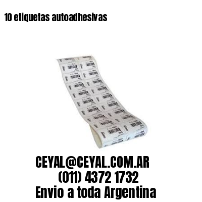 10 etiquetas autoadhesivas