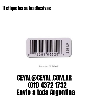 11 etiquetas autoadhesivas