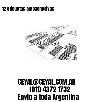 12 etiquetas autoadhesivas