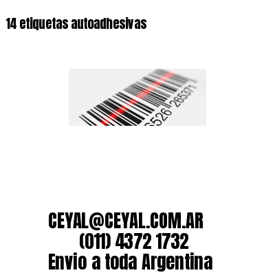 14 etiquetas autoadhesivas
