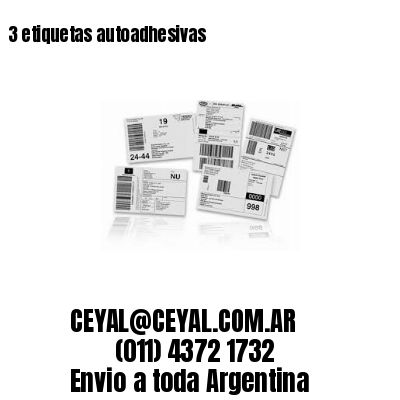 3 etiquetas autoadhesivas