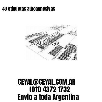 40 etiquetas autoadhesivas