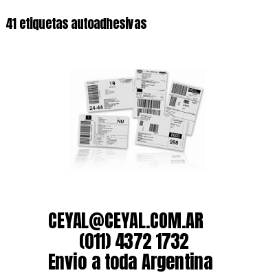 41 etiquetas autoadhesivas