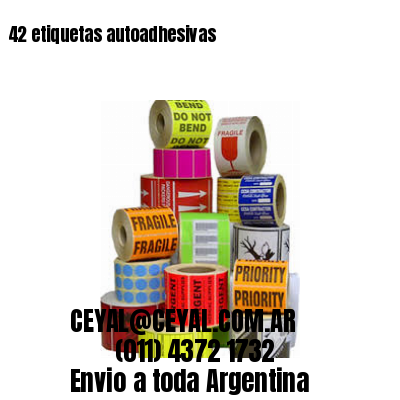 42 etiquetas autoadhesivas