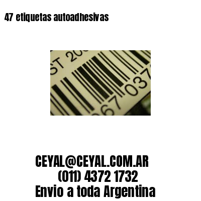 47 etiquetas autoadhesivas