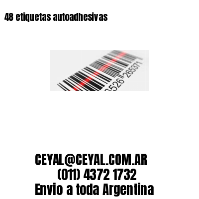 48 etiquetas autoadhesivas