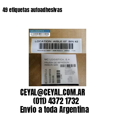 49 etiquetas autoadhesivas