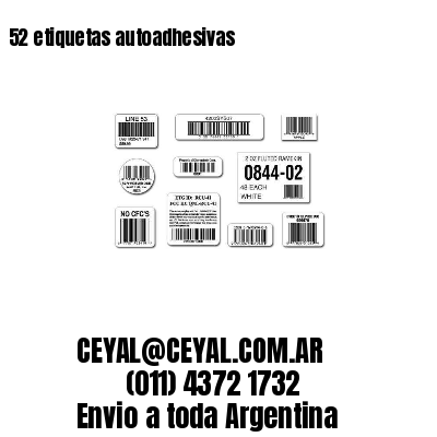 52 etiquetas autoadhesivas