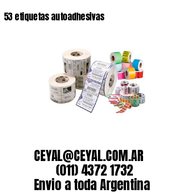 53 etiquetas autoadhesivas