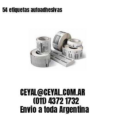 54 etiquetas autoadhesivas