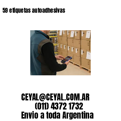 59 etiquetas autoadhesivas